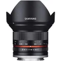 Samyang 1220506101 12 mm F2.0 Manual Focus Lens for Sony-E - Black