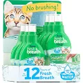 TropiClean Fresh Breath No Brushing Teeth Cleaning Dental Health Water Additive Solution for Dogs 6 piece display