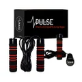 Weighted Jump Rope (1LB) With Memory Foam Handles and Thick Speed Cable - For fitness workouts at home, cardio, boxing and MMA, CrossFit, endurance training, Jumping Exercise. PULSE ATHLETICS.