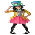 Rubie's Mad Hatter Girls Deluxe Costume, Size 3-5, Multicolour