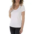 NAUTICA Women's Anchor Scoop Neck Tee T Shirt, Bright White, X-Small UK