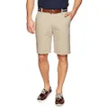 Nautica Men’s Flat-front Shorts, True Khaki, 30 Short