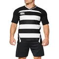 Canterbury Men's Vapodri Evader Hooped Rugby Jersey Black/White