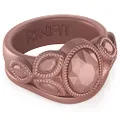 Rinfit Silicone Rings for Women - Oval Diamond Collection. Unique Women's Rubber Engagement Bands. Lifetime Coverage. U.S. Patent Pending (Matt Rose Gold, 6)