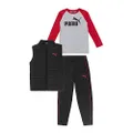 PUMA Kid's 3 Piece Vest Set, Black, XX-Small