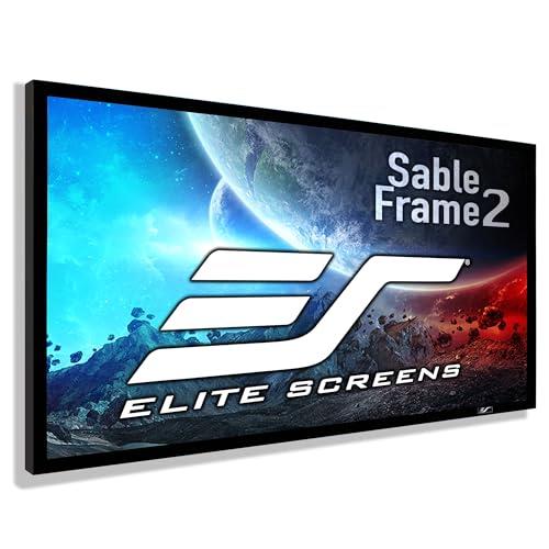 Elite Fixed Frame 16:9 Sable Frame Projector Screen, 6cm Black Velvet Border, 100-Inch