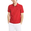 Nautica Men's Classic Short Sleeve Solid Performance Deck Polo Shirt, Nautica Red, Large