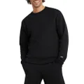 Champion Men's Powerblend Pullover Sweatshirt, Black, Medium