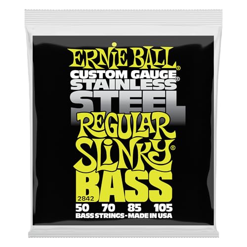 Ernie Ball Regular Slinky Stainless Steel Electric Bass Strings - 50-105 Gauge