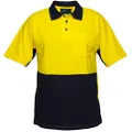 PRIME MOVER unisex Polo (Yellow/Navy_3X-Large)