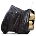 Dowco Guardian By - WeatherAll Plus Indoor/Outdoor Motorcycle Cover - Reflective - Waterproof - UV Protection - Heat Safe - Moisture Guard Vent - Black - XX - Large - EZ Zip Motorcycle Cover [ 50021-00 ]