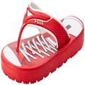 Flite Sneaker Lace-Up Kid's Thongs | Slippers | Flip Flops, Red/White, UK 11