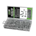 Grip 240 pc Nut & Bolt Assortment SAE - Machine Bolts, Hex Nuts, Split Washers - Replace Broken, Lost, Stripped Nuts and Bolts - Home, Garage, Workshop