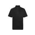 Portwest T820 Mens KX3 Cool Dry Lightweight Work Polo Shirt Short Sleeve Black, Medium