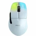 ROCCAT Kone Pro Air Gaming PC Wireless Mouse, Bluetooth Ergonomic Performance Computer Mouse with 19K DPI Optical Sensor, AIMO RGB Lighting & Aluminium Scroll Wheel, 100+ Hour Battery Life - White