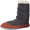 Acorn Men's Slouch Boot Slipper, Charcoal Ragg Wool, X-Large