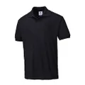 Portwest B210 Mens Stylish Naples Polo Work Shirt Black, 5X-Large