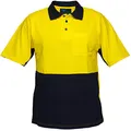 PRIME MOVER unisex Polo (Yellow/Navy_2X-Large)