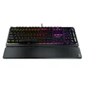 ROCCAT Pyro Mechanical PC Gaming Keyboard, RGB Lighting, AIMO Illumination, Wired Computer Keyboard, Detachable Wrist/Palm Rest, Linear Feel Red Switches, Brushed Aluminum Top Plate - Black