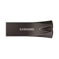 Samsung Bar Plus USB Drive, Titan Gray, Metallic Chassis, 256GB, USB3.1, Transfer Speed up to 400MB/s, 5 Years Warranty