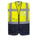 Portwest Unisex Warsaw Executive Vest, Yellow, 4X-Large US