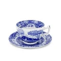 Portmeirion Home & Gifts Cup and Saucer, Blue & White, 0.28L-10floz