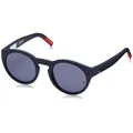 Tommy Hilfiger TJ 0003/S Unisex Sunglasses, MTT BLUE, 48