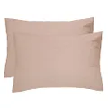 Bambury French Flax Linen Pillowcases Pair, Tea Rose