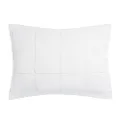 Bambury French Flax Linen Quilted Pillow Sham, Ivory