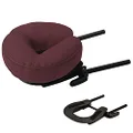EARTHLITE Massage Table Face Cradle Deluxe Adjustable - Massage Table/Massage Chair Headrest Platform with Face Pillow, Burgundy