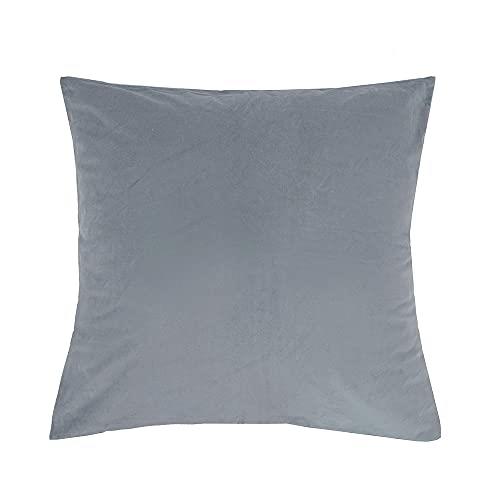 Bambury Velvet European Pillowcase, Steel Blue