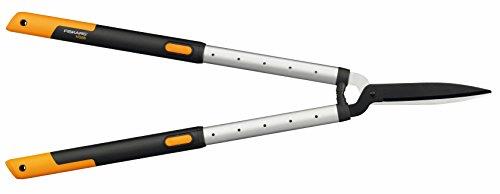 Fiskars SmartFit Hedge Shear HS86, Telescopic, Non-Stick Coating, High-Quality Steel Blades, Length: 68-93 cm, Black/Orange, 1013565