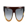 Dragon Dusk LL Women's Sunglasses, Dark Brown Horn Grad/Luma Lens Smoke Gr