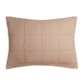 Bambury French Flax Linen Quilted Pillow Sham, Tea Rose