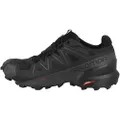 Salomon Men's Speedcross 5 Gore-TEX Trail Running Shoes, Black/Black/Phantom, 7.5