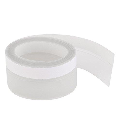 Weather Stripping Frameless Silicone Door Bottom Seal Stopper 6.6 Ft Length, 1.8 Inch Width Clear
