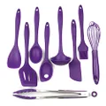 Chef Craft 42085 9 Piece Silicone Kitchen Tool and Utensil Set, Purple