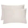 Bambury French Flax Linen Pillowcases Pair, Pebble