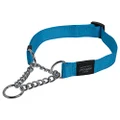 Rogz Control Obdeience Chain Dog Collar Turquoise Extra Large
