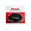 Inca Clip On Lens Cap 58 mm Secure; Protect Inca Clip on Lens Cap 58mm, Black (504258)