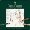 Faber-Castell Large Pitt Mixed Media Set, Monochrome – Tin of 33, (18-112977)