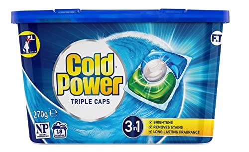 Cold Power 3in1 Triple Capsules Laundry Detergent, 18 Count