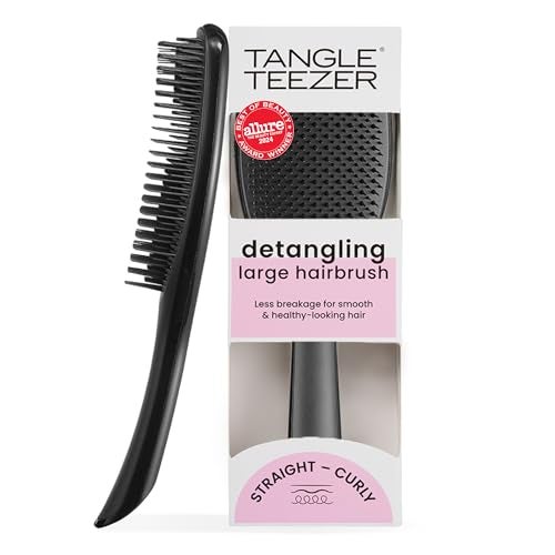 Tangle Teezer The Wet Detangler Hairbrush Large, Black Gloss