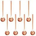 Pack of 8, Rose Gold Plated Stainless Steel Espresso Spoons, SourceTon Mini Teaspoons Set for Coffee Sugar Dessert Cake Ice Cream Soup Antipasto Cappuccino, 5.3 Inch