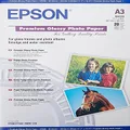 Epson 2357125 Premium Glossy Photo Paper, A3, 297 x 420mm, 255 g/m2, 20 Sheets, White