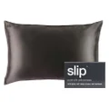 Slip Pure Silk Zippered Pillowcase, Charcoal, Queen