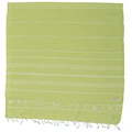 Bersuse 100% Cotton - Anatolia XL Blanket Turkish Towel - 61X82 Inches, Pistacho Green
