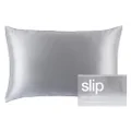 Slip Pure Silk Zippered Pillowcase, Silver, Queen