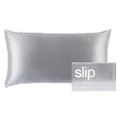 Slip Pure Silk Zippered Pillowcase, Silver, King