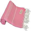 Bersuse 100% Cotton Anatolia Turkish Towel - 37X70 Inches, Pink